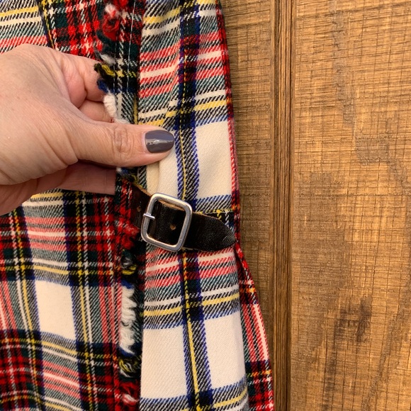 Vintage Scotland Wool Plaid Pleated Skirt - Picture 4 of 11